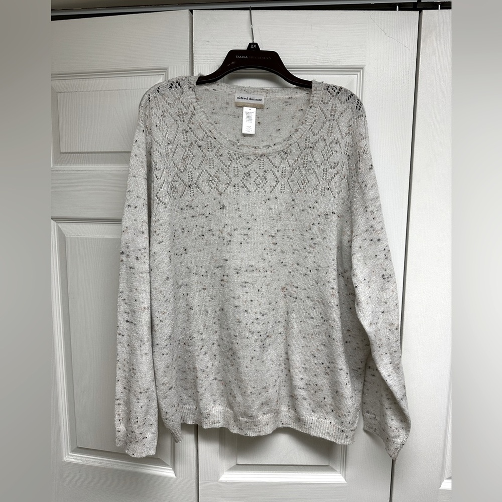 White Alfred Dunner sweater
